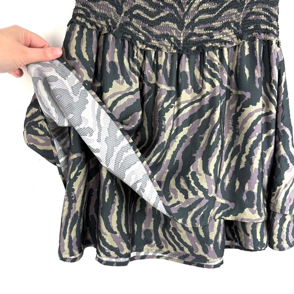 Rails Addison Layered Mini Skirt Olive Bengal Sz L NWT - Picture 4 of 8